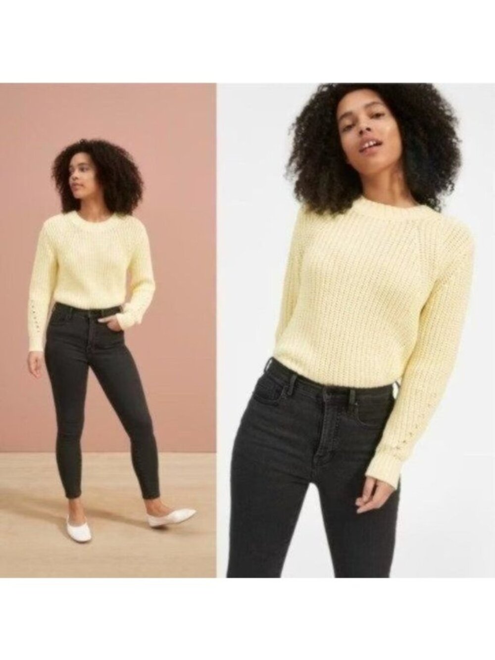 NWT Everlane The Authentic Stretch High Rise Skinny Jean 26 Ankle Black Denim